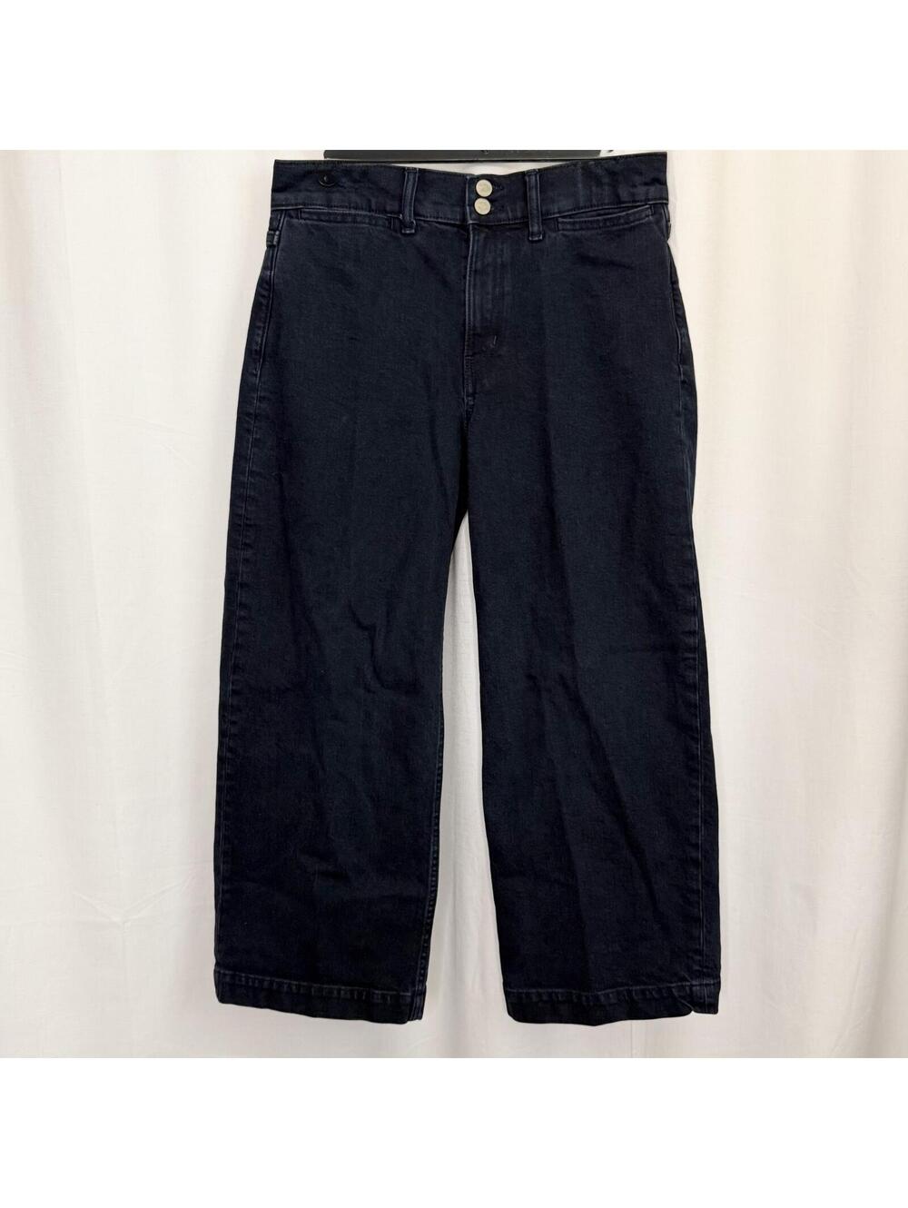 Banana Republic 28 High-Rise Wide-Leg Crop Denim Jeans Size 28